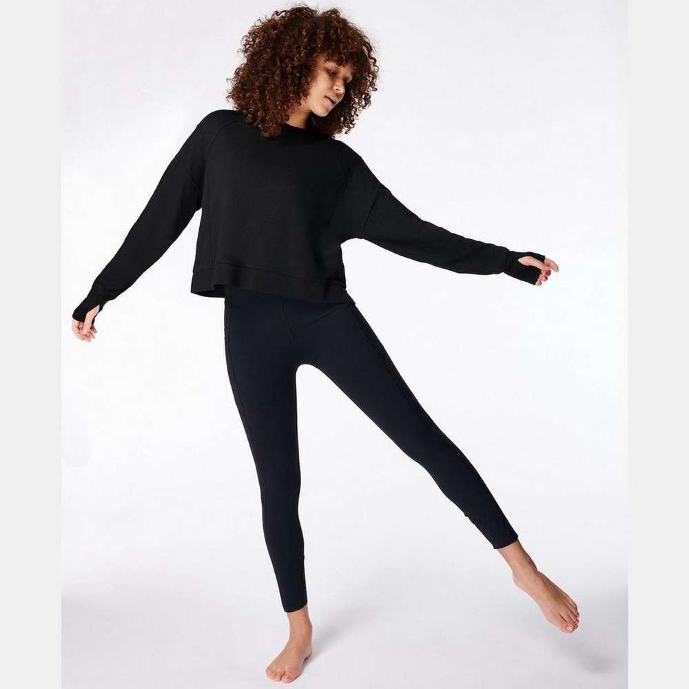 After Class Crop Sweatshirt, Black, large