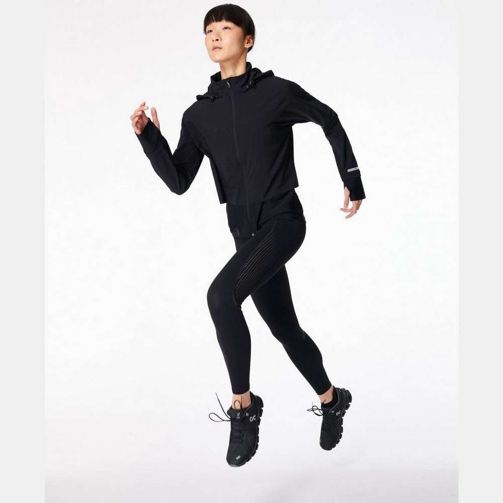 Fast Track Running Jacket, Black, large