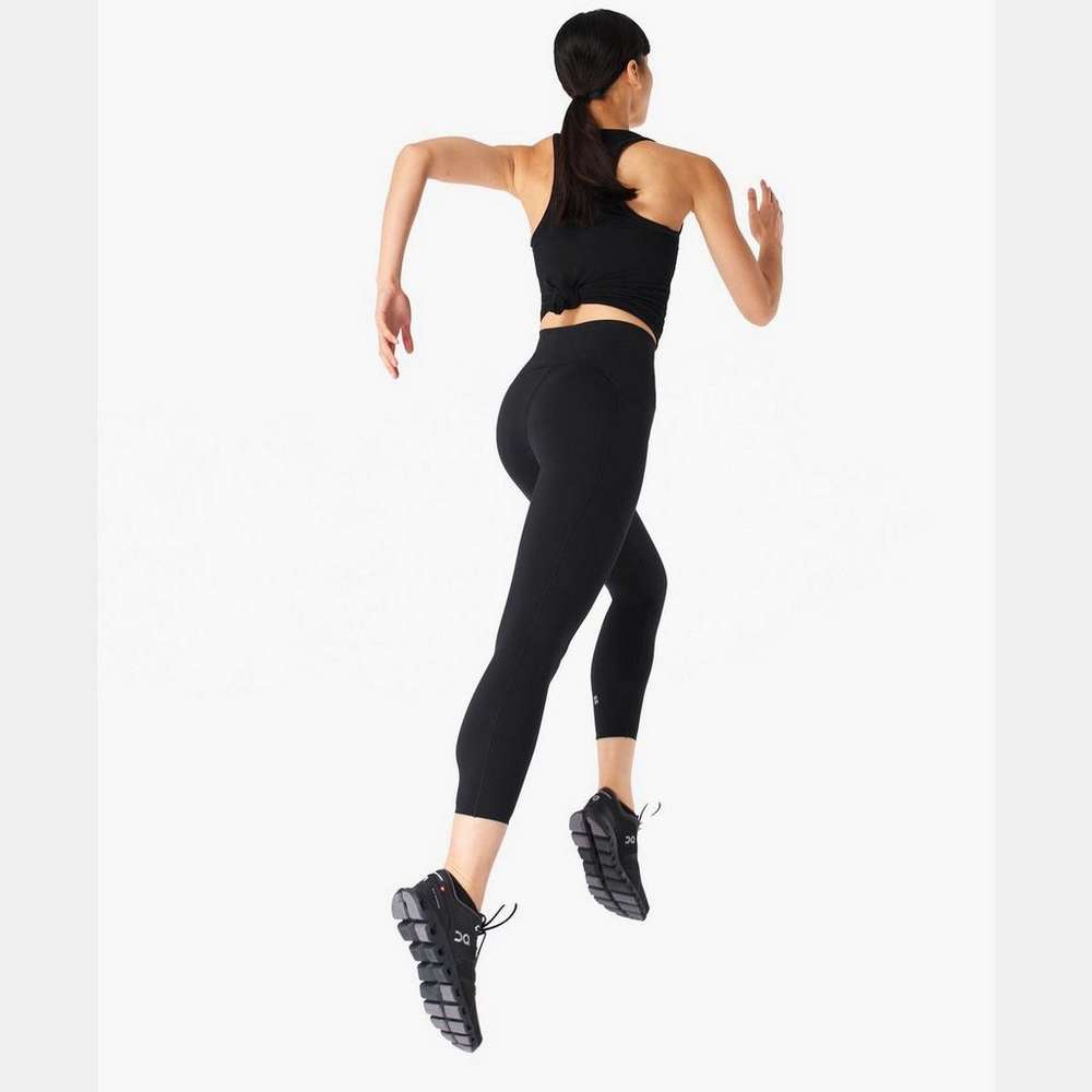Power High-Waisted 7/8 Workout Leggings, Black, large