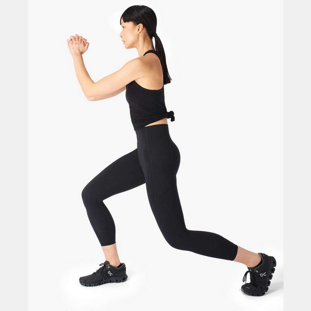 Power High-Waisted 7/8 Workout Leggings, Black, large