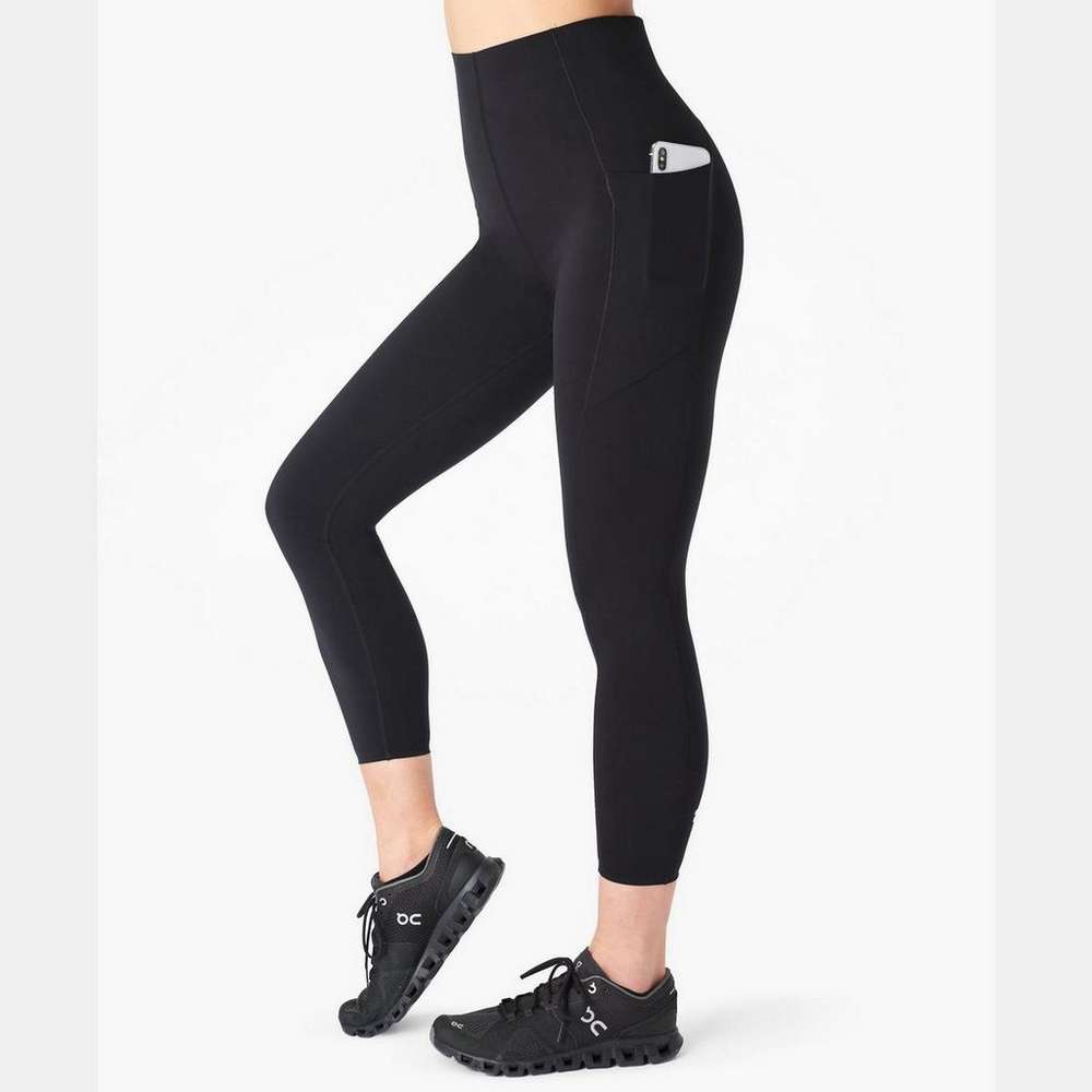 Power High-Waisted 7/8 Workout Leggings, Black, large