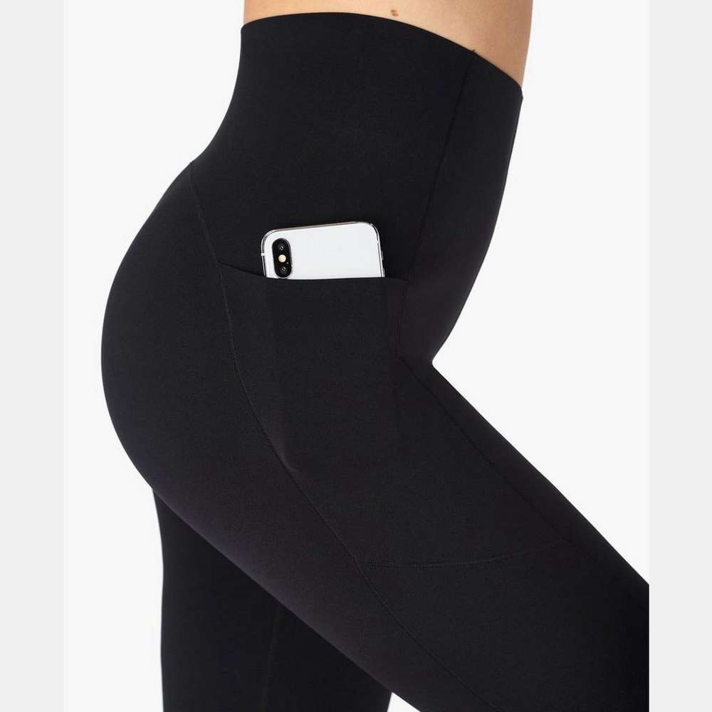 Power High-Waisted 7/8 Workout Leggings, Black, large