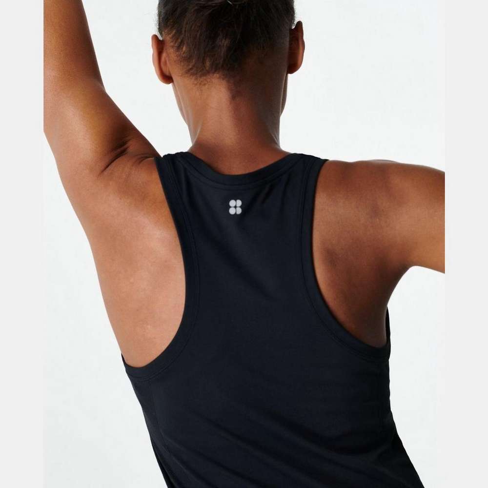 Athlete Seamless Workout Tank, Black, large