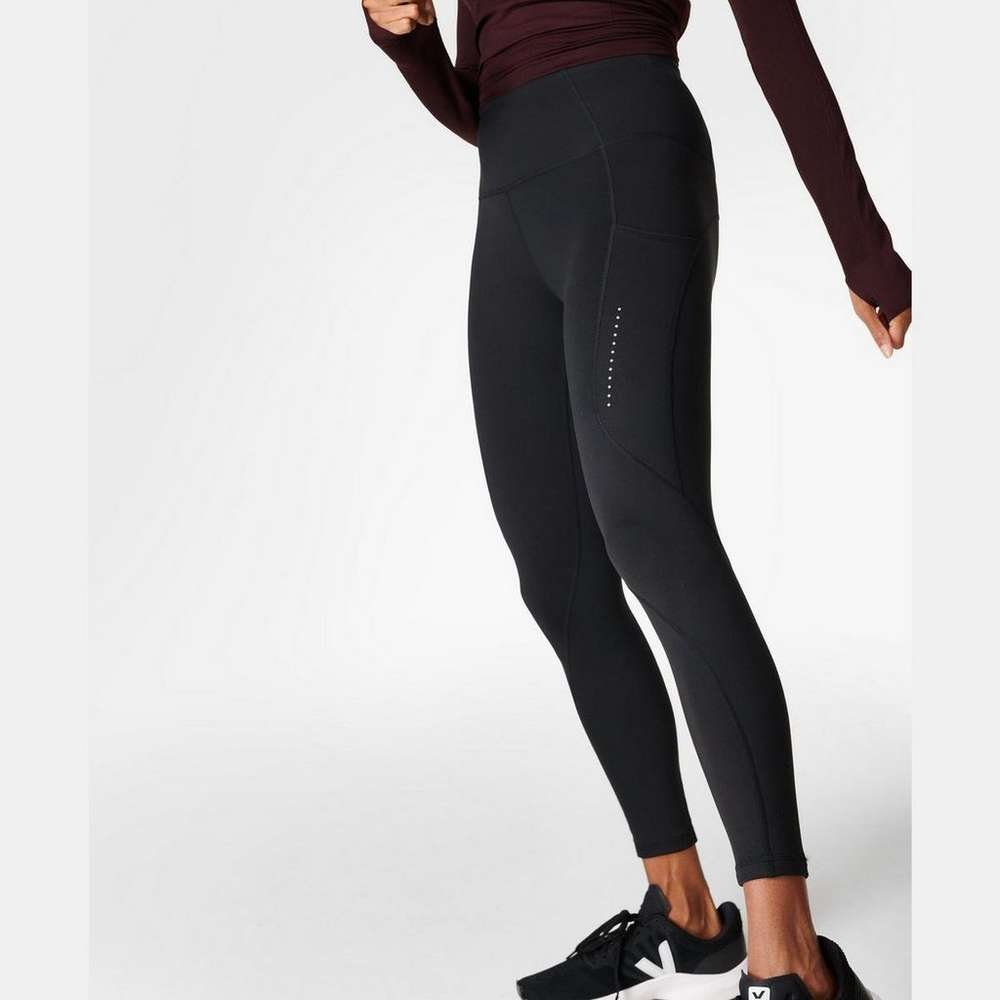 Therma 7/8 Running Leggings, Black, large