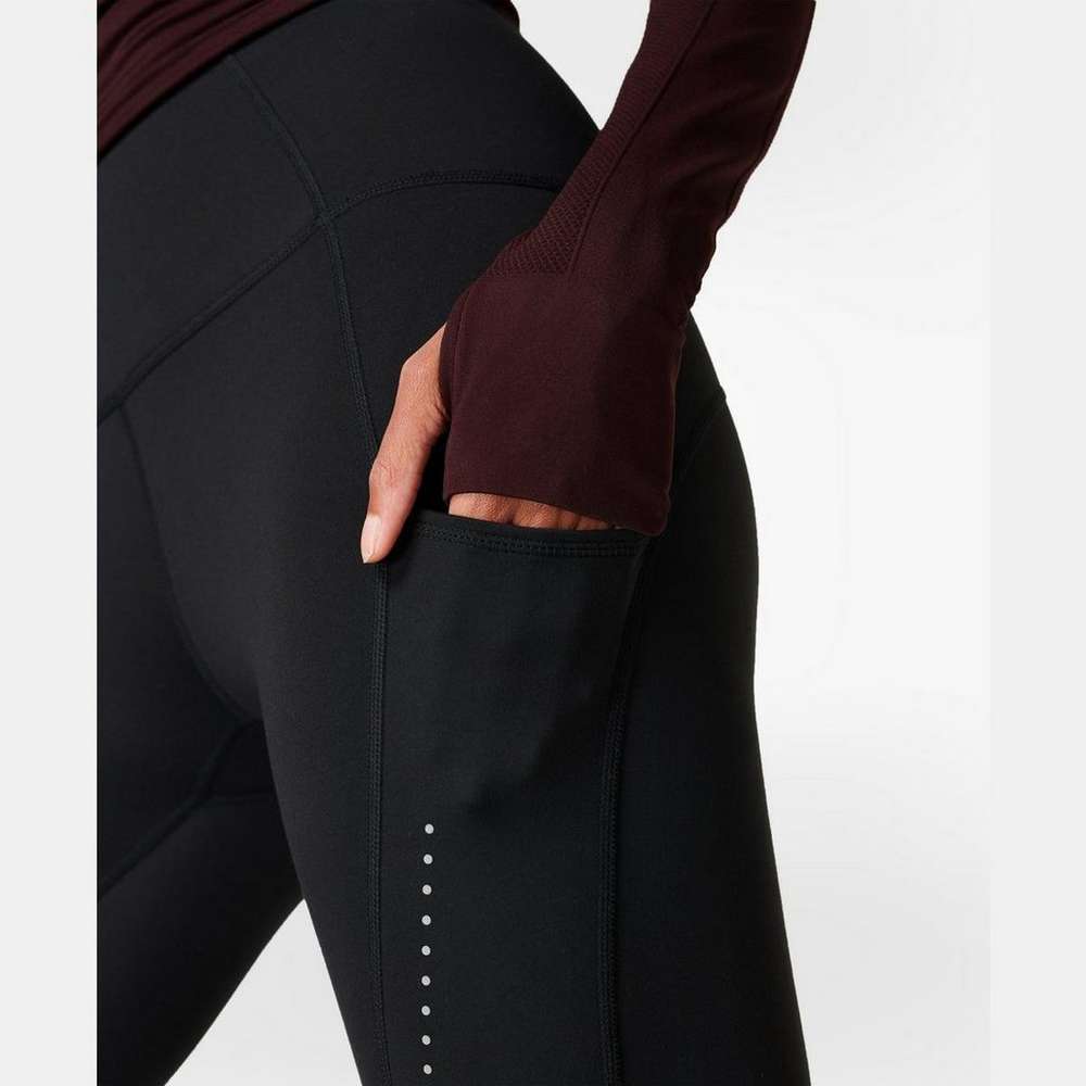 Therma 7/8 Running Leggings, Black, large