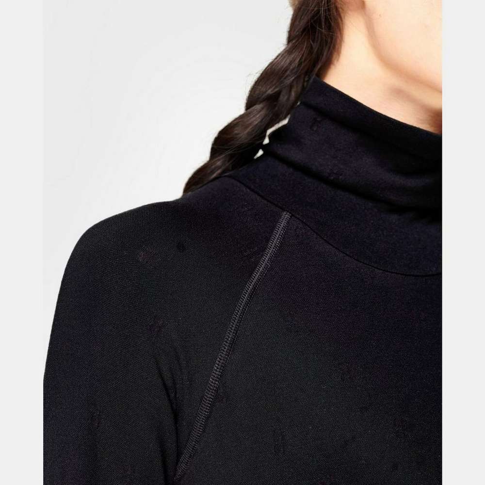 Betty Jacquard Base Layer Top, Black, large