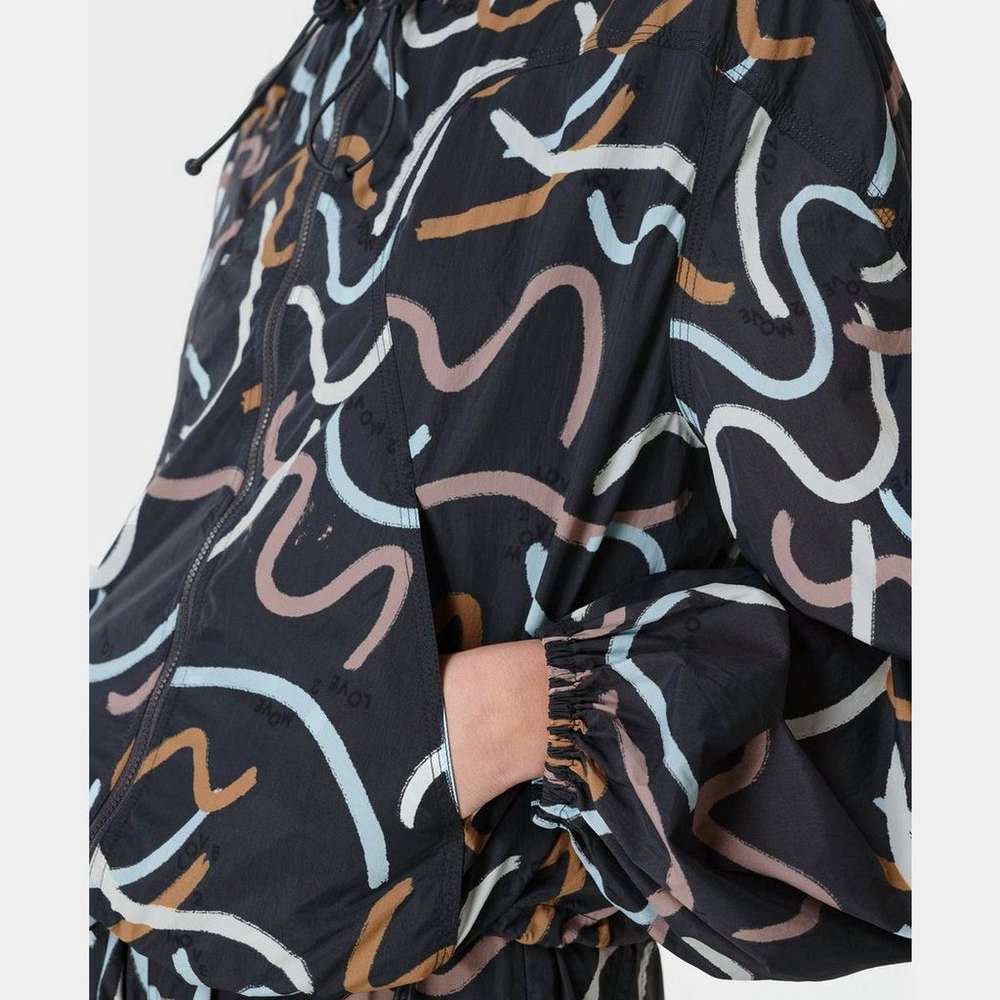 Adapt Studio Hooded Zip Through, Grey Love To Move Print, large