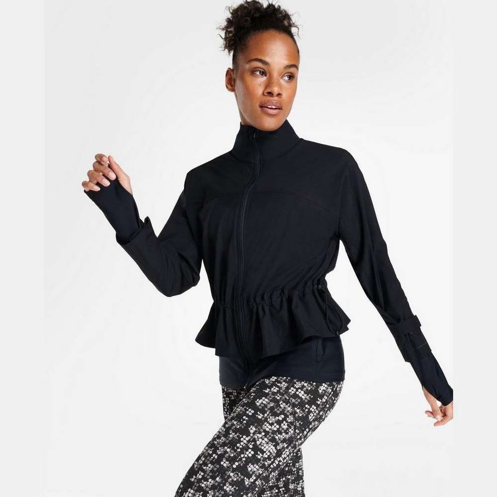 Fast Lane Running Jacket, Black, large