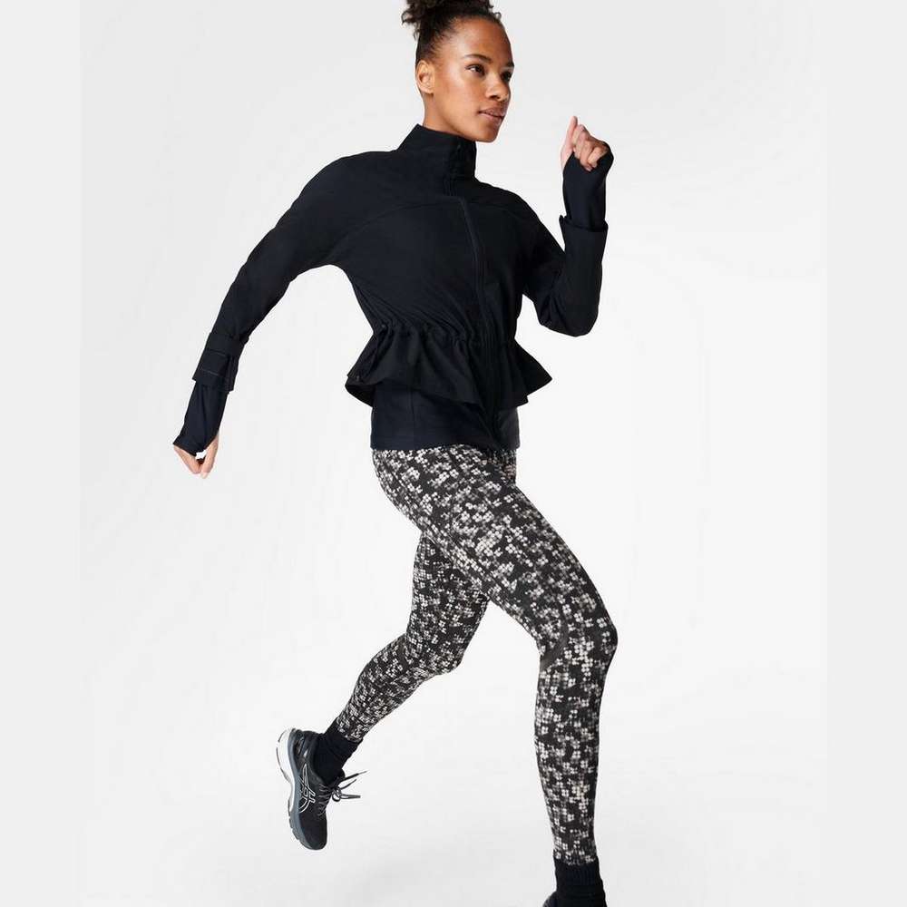 Fast Lane Running Jacket, Black, large
