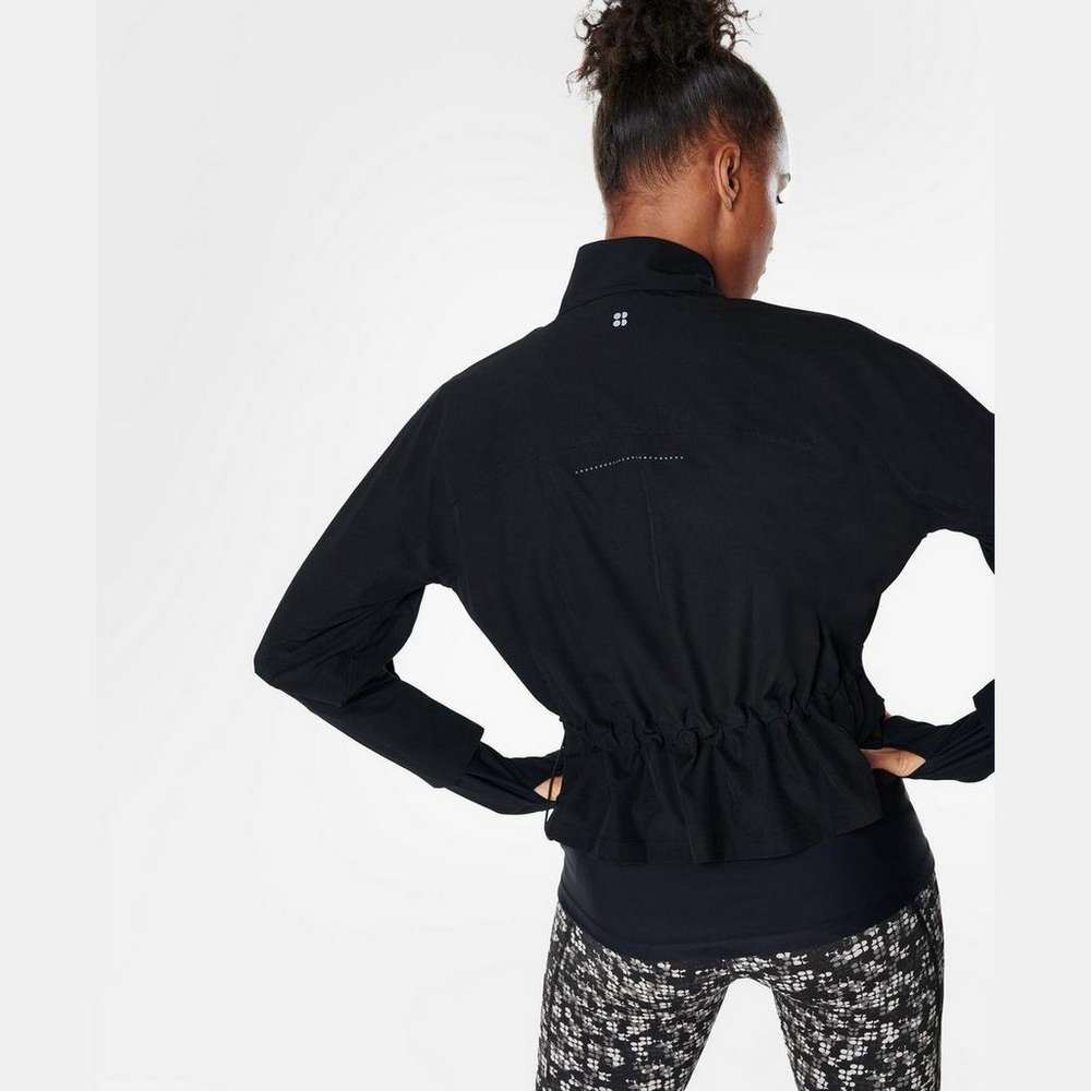 Fast Lane Running Jacket, Black, large