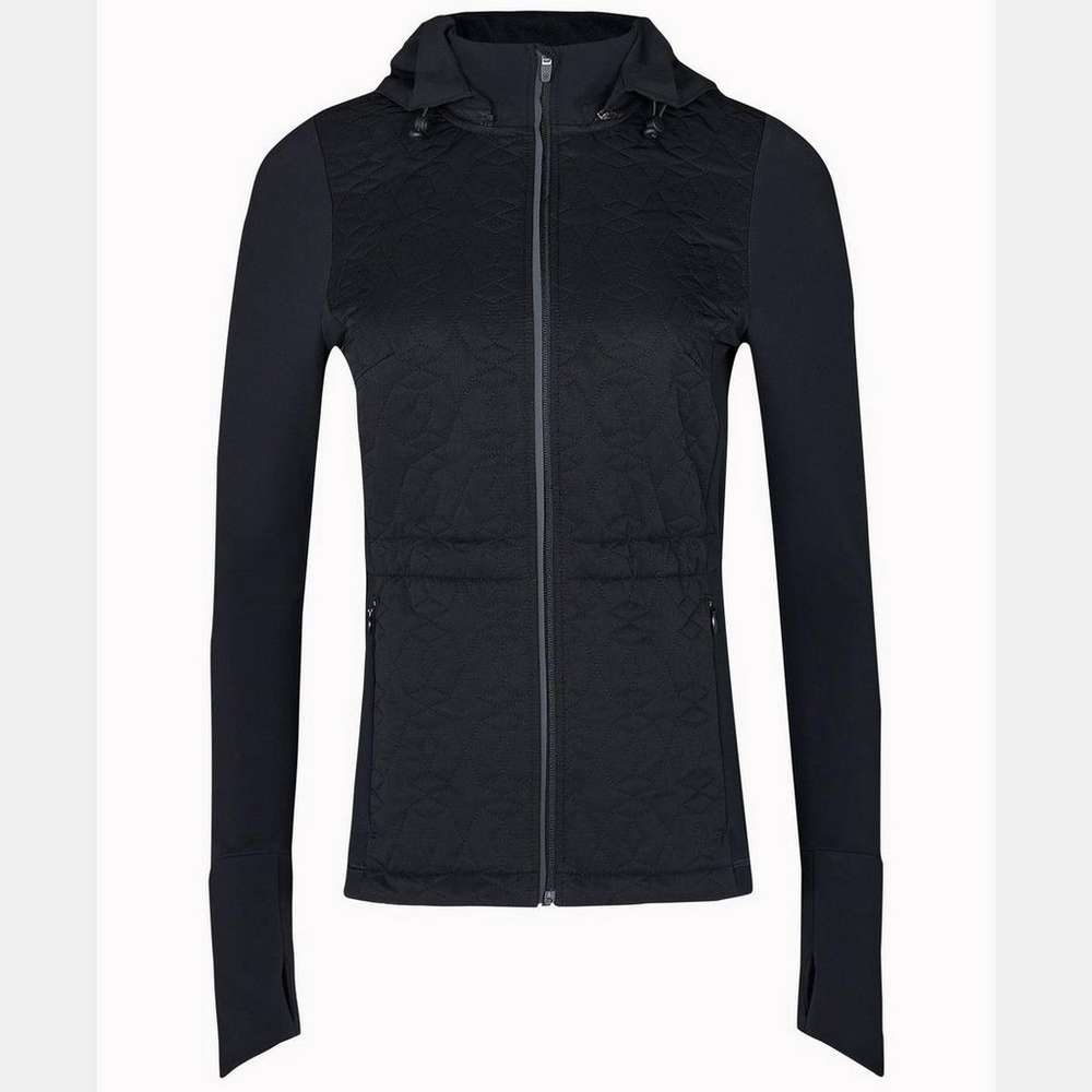 Fast Track Thermal Quilted Running Jacket, Black, large