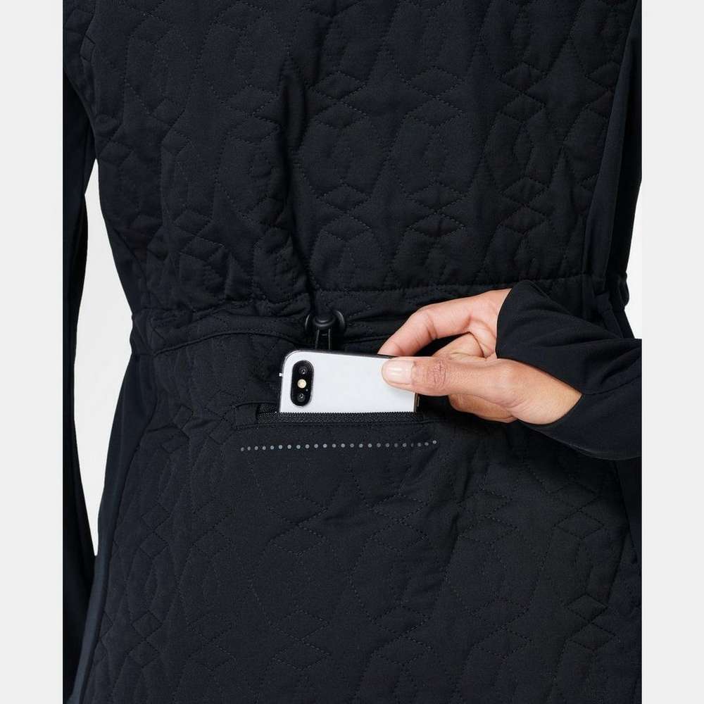 Fast Track Thermal Quilted Running Jacket, Black, large