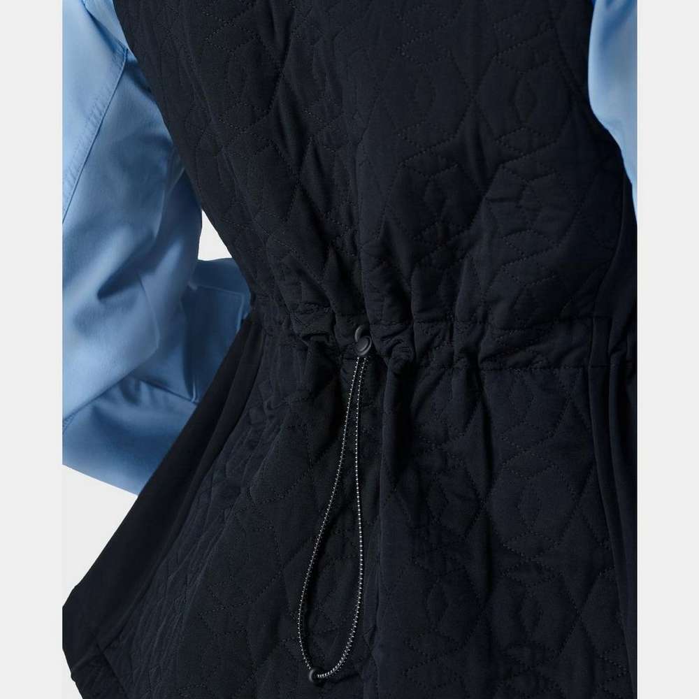 Fast Track Thermal Quilted Running Vest, Black, large