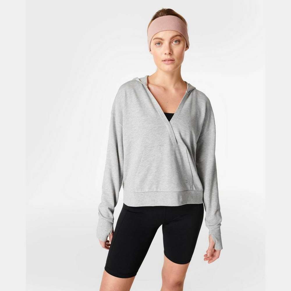 After Class Relaxed Hoodie, Light Grey Marl, large
