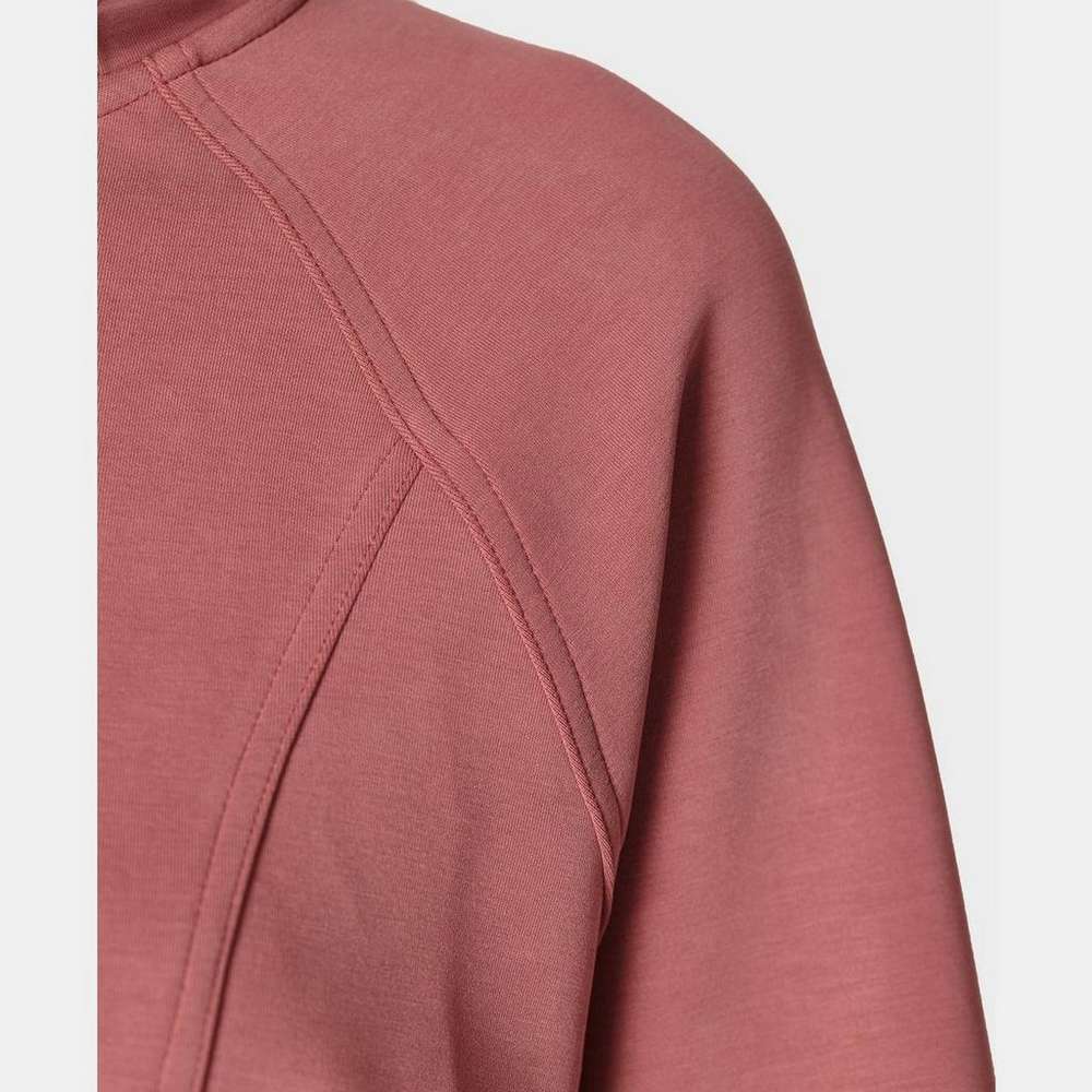 Sand Wash Zip Through Hoodie, Cedar Pink, large