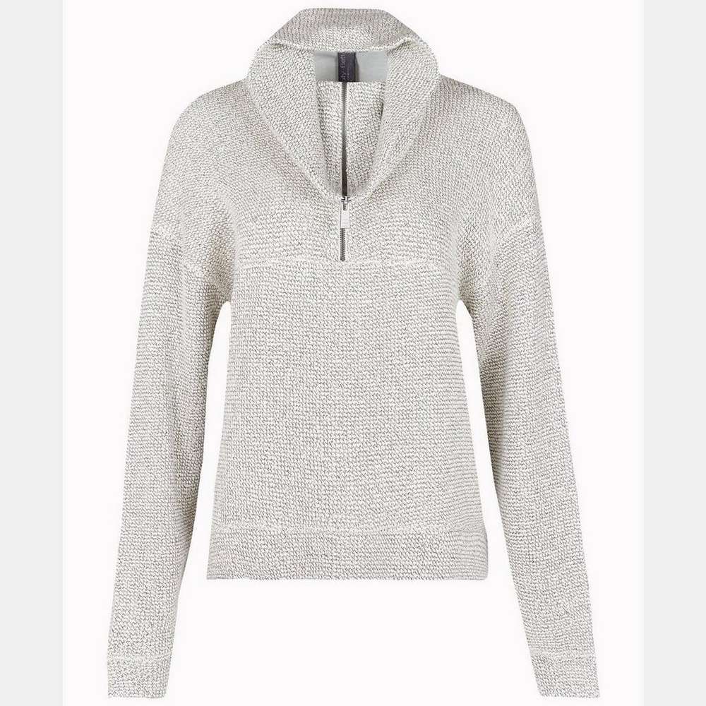 Restful Boucle Half Zip Sweatshirt, Lily White, large