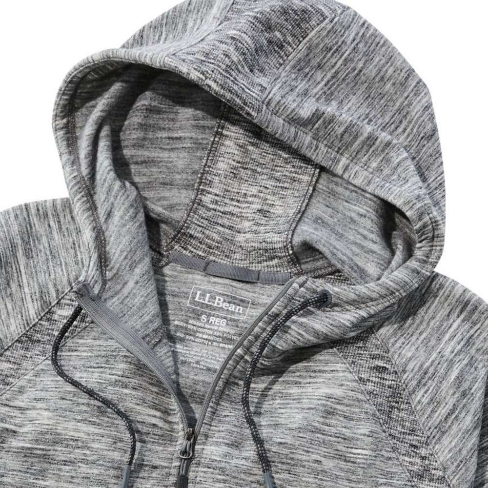 Women's Bean's Cozy Full-Zip Hooded Sweatshirt, Marled, Light Gray Marl, large