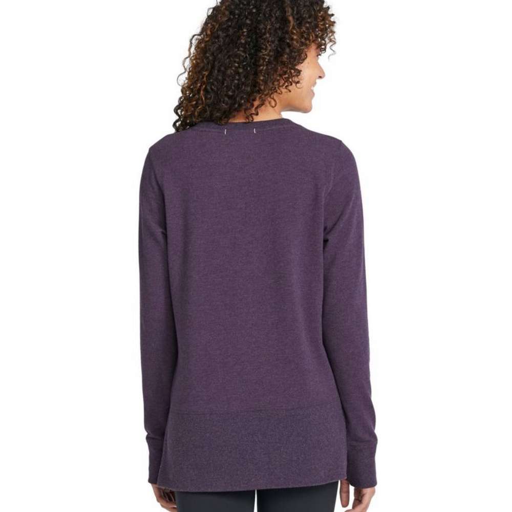Women's Bean's Cozy Sweatshirt, Split-Hem, Dark Plum Rose Heather, large
