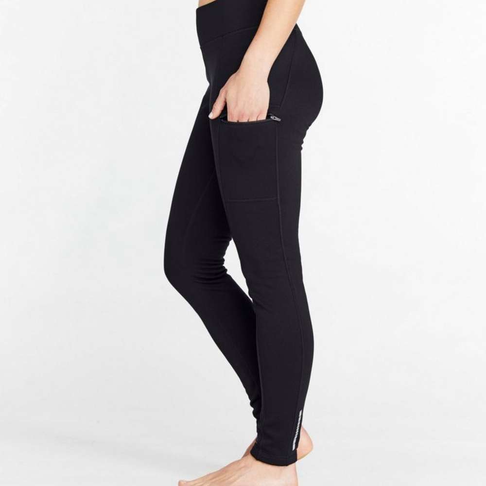 Women's Primaloft ThermaStretch Fleece Pocket Tights, Black, large