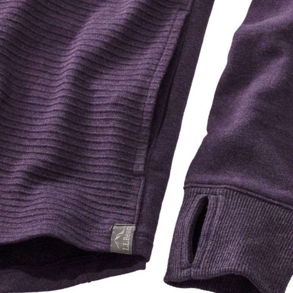 Women's L.L.Bean Cozy Mixed-Knit Pullover, Dark Plum Rose Heather, large