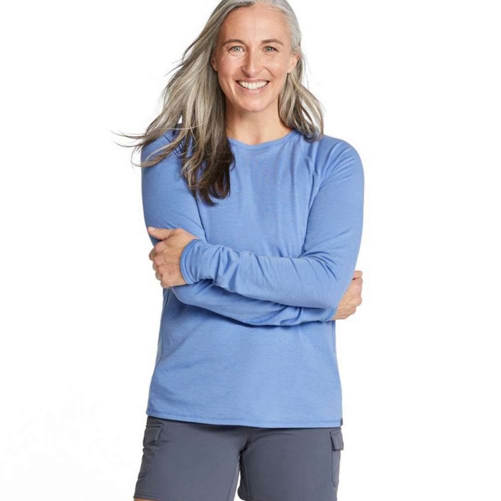 Women's Everyday SunSmart™ Tee, Crewneck Long-Sleeve, Arctic Blue, large