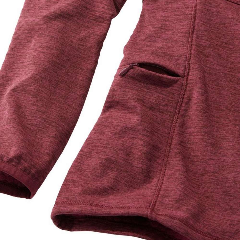 Women's Adventure Grid Fleece Turtleneck, Black Heather, large