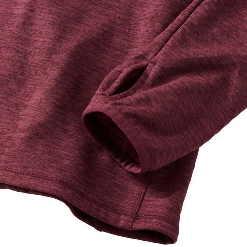 Women's Adventure Grid Fleece Turtleneck, Black Heather, large