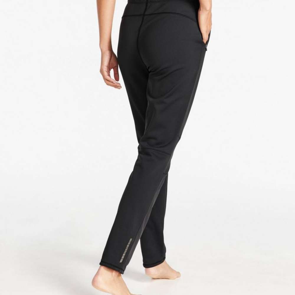 Women's Primaloft ThermaStretch Fleece Pants, Slim-Leg, Black, large