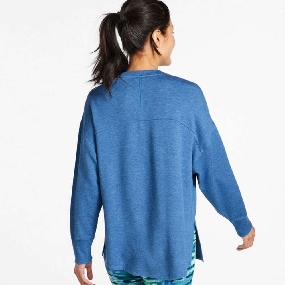 Women's SoftFlex Crewneck Dolman Sleeve Pullover, Dark Lagoon Heather, large