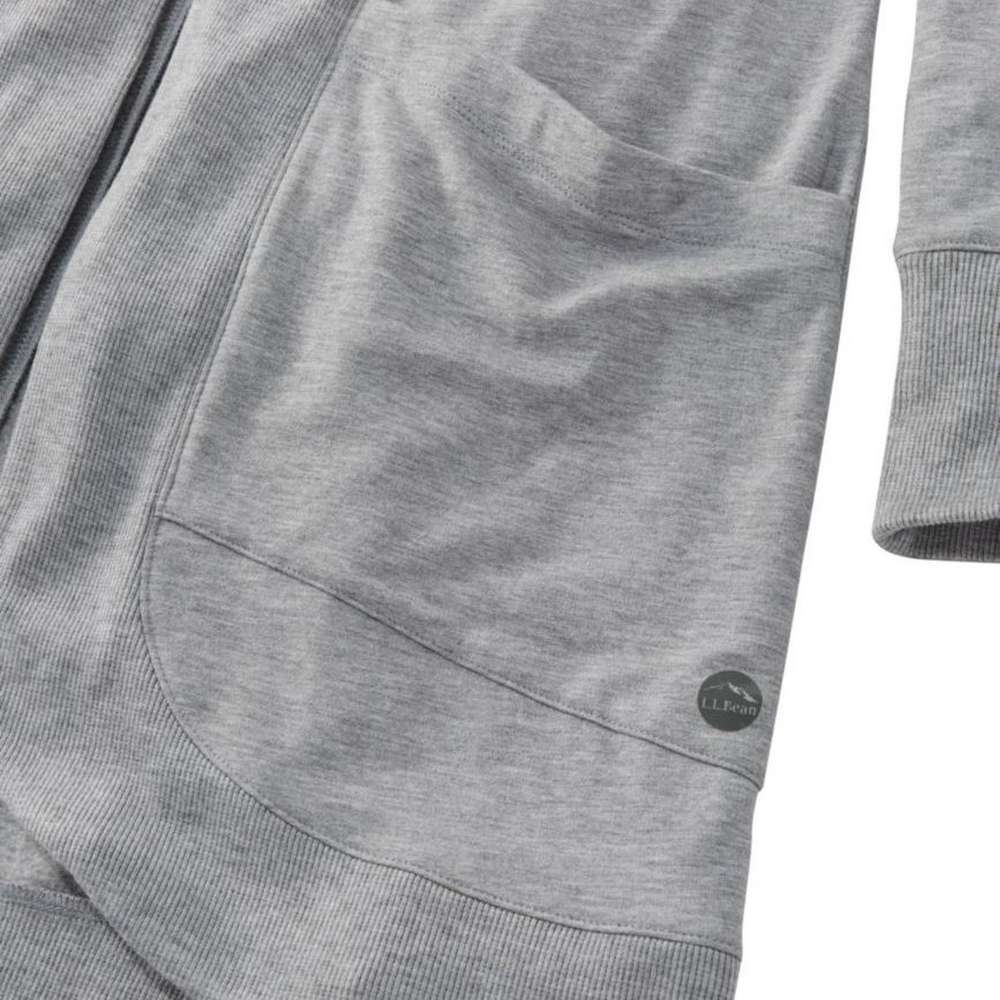 Women's SoftFlex Long Open Cardigan, Gray Heather, large