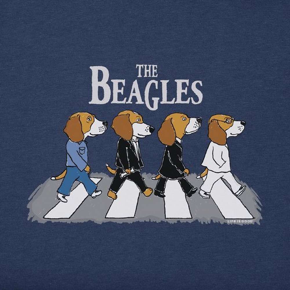 Men's The Beagles Short Sleeve Tee, Darkest Blue, large