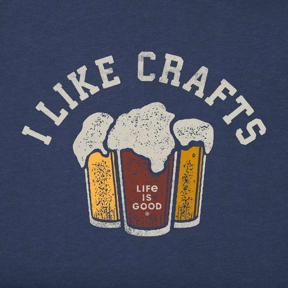 Men's I like Crafts Short Sleeve Tee, Darkest Blue, large