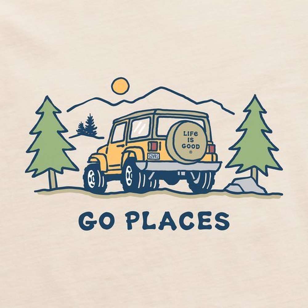 Men's SUV Go Places Crusher Tee, Putty White, large