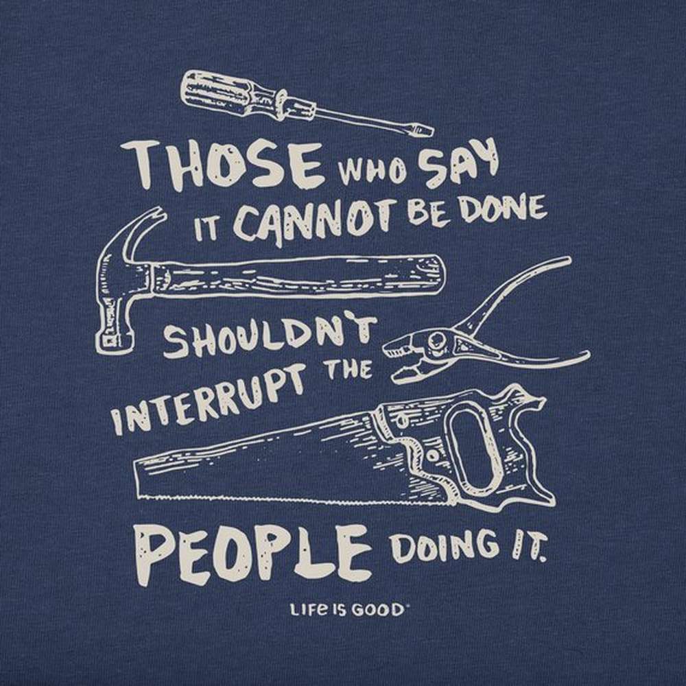 Men's Don't Interrupt - Tools Crusher Tee, Darkest Blue, large