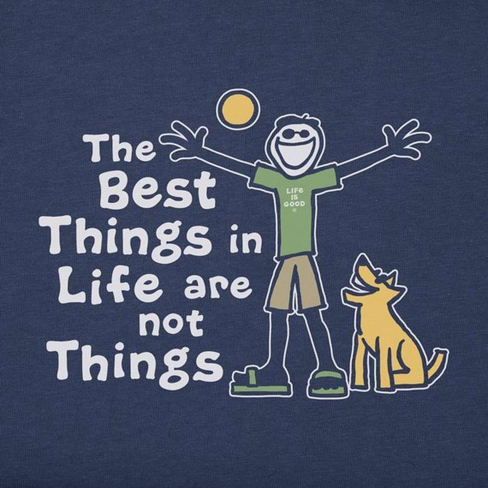 Men's Jake and Rocket Best Things Short Sleeve Tee, Darkest Blue, large