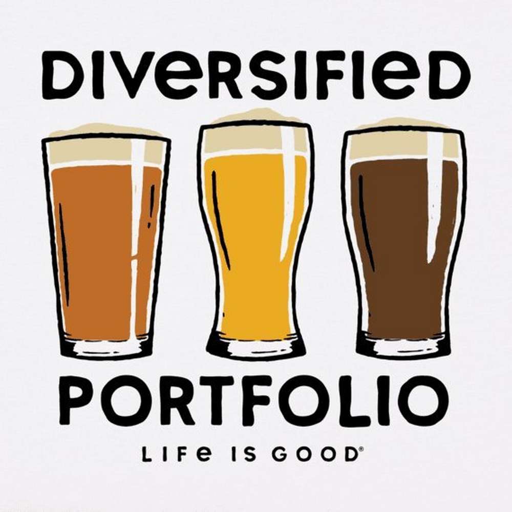 Men's Diversified Portfolio Beer Crusher Tee, Cloud White, large