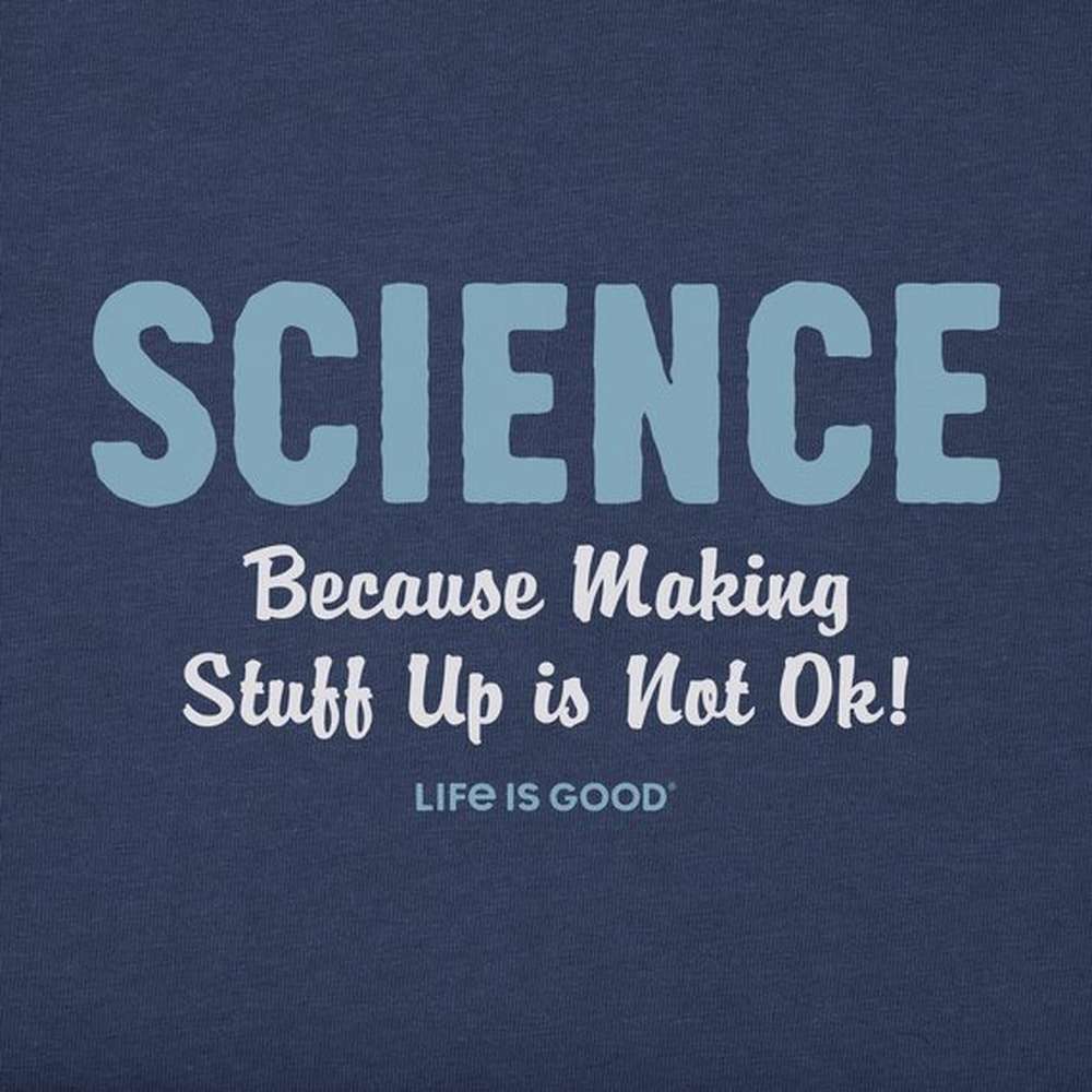 Men's Making Stuff Up is Not Ok Crusher Tee, Darkest Blue, large