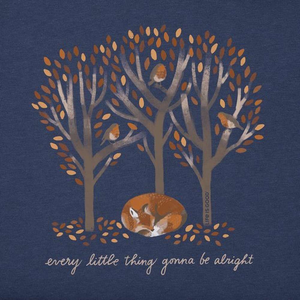 Women's Every LIttle Thing Fox Short Sleeve Tee, Darkest Blue, large