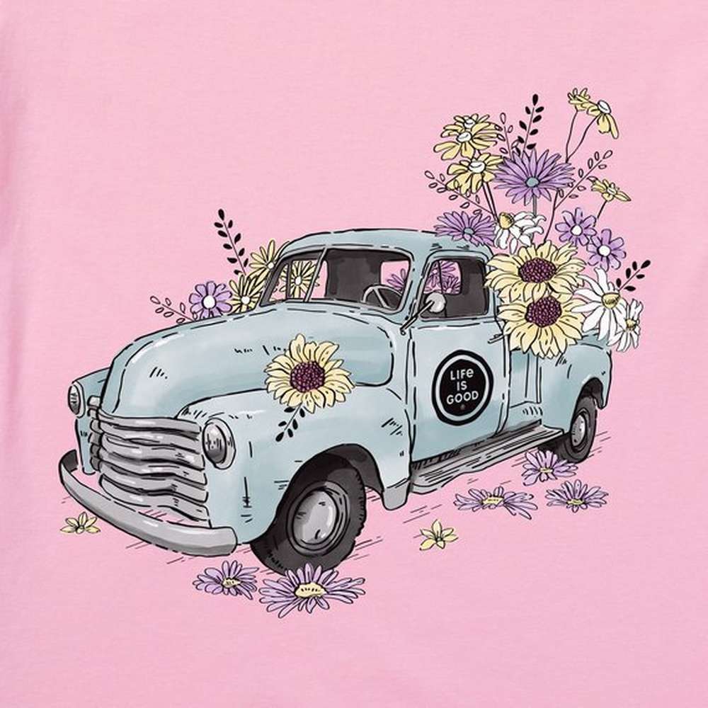 Women's Wildflower Pickup Short Sleeve  Tee, Happy Pink, large