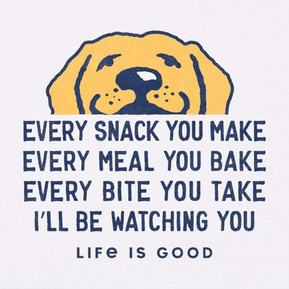 Women's I'll Be Watching You Short Sleeve Vee, Cloud White, large
