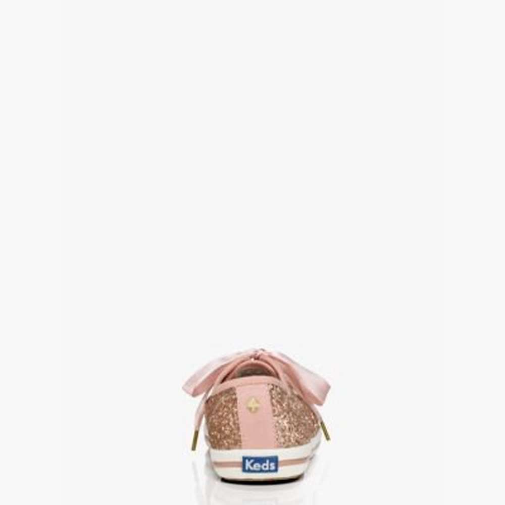keds x kate spade new york glitter sneakers, rose gold, large