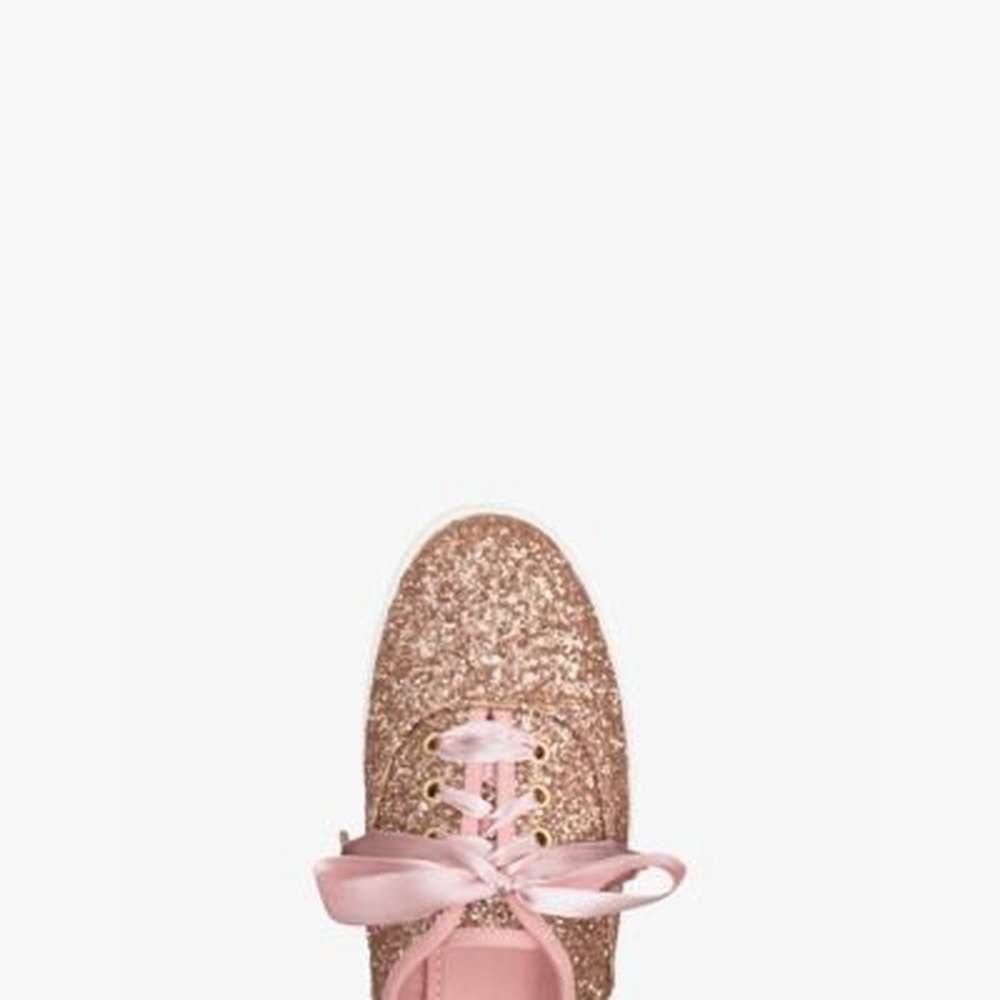 keds x kate spade new york glitter sneakers, rose gold, large