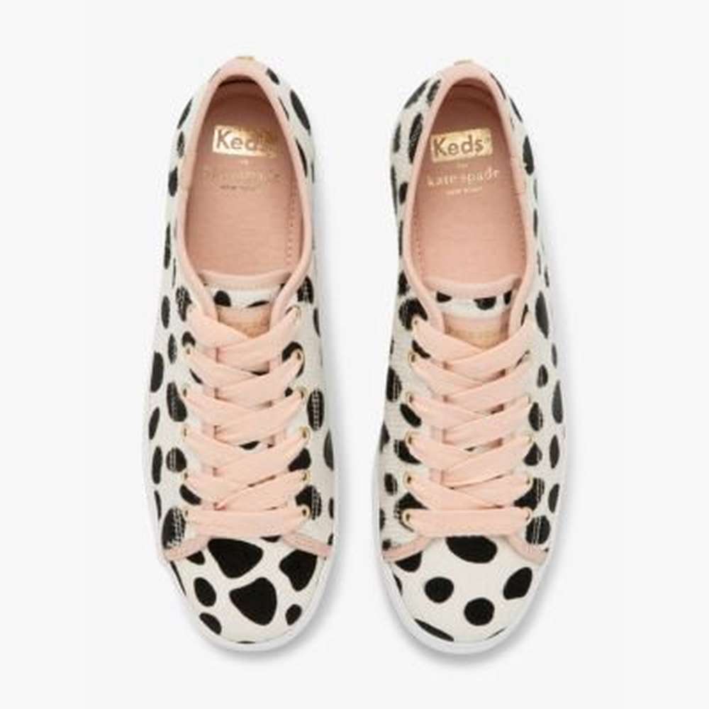 keds x kate spade new york triple kick oversized dot sneakers, calf hair, large