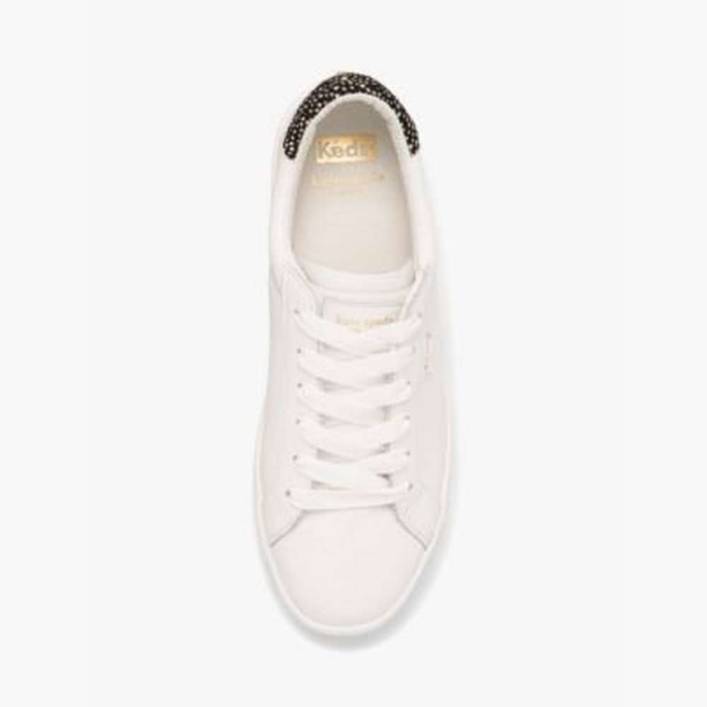 keds x kate spade new york ace dot sneakers, white, large