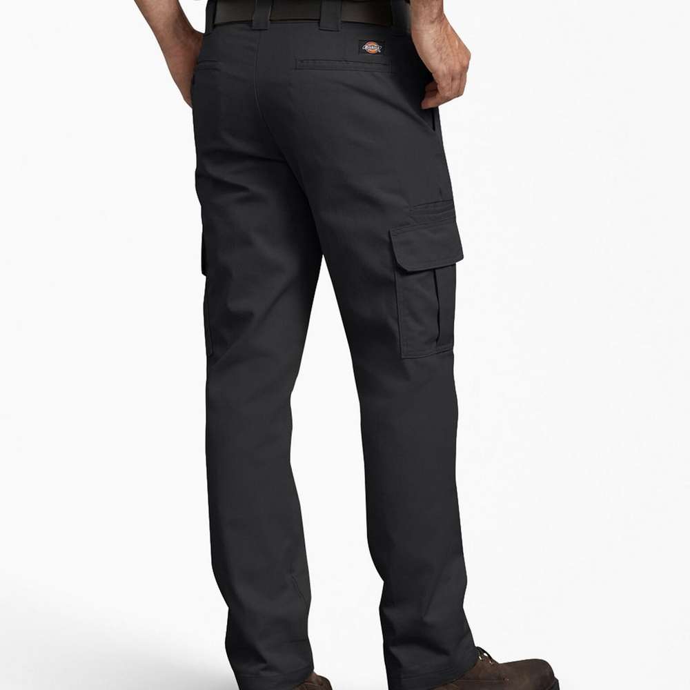 FLEX Slim Fit Straight Leg Cargo Pants, Black, Black (BK), large