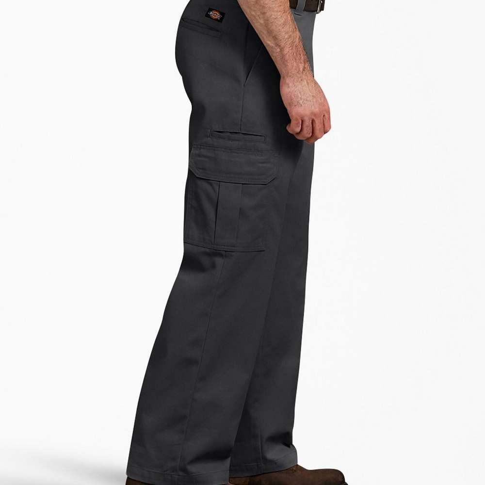 FLEX Relaxed Fit Straight Leg Cargo Pants, Black, Black (BK), large
