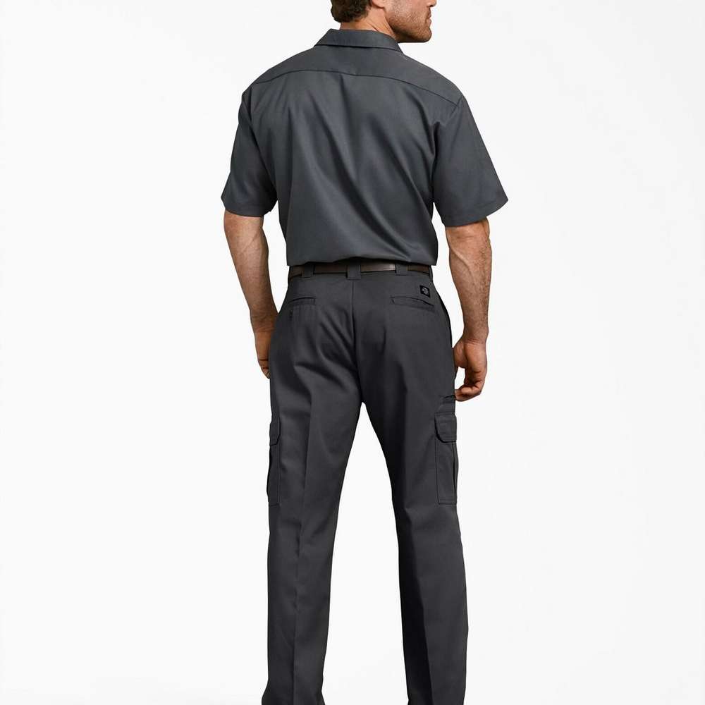 FLEX Relaxed Fit Straight Leg Cargo Pants, Black, Black (BK), large