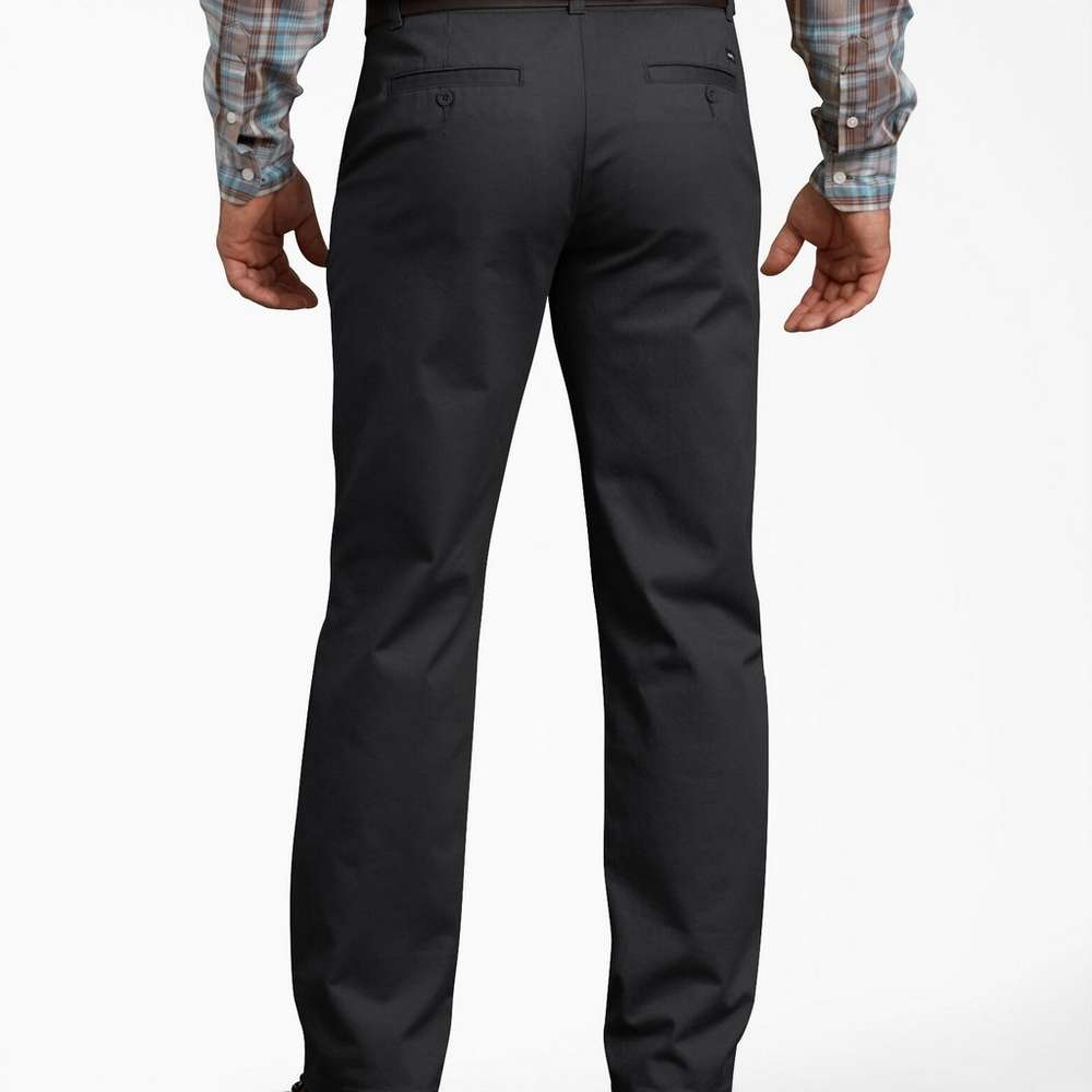 Dickies X-Series Active Waist Regular Tapered Fit Washed Chino Pants, Rinsed Black, Rinsed Black (RBK), large