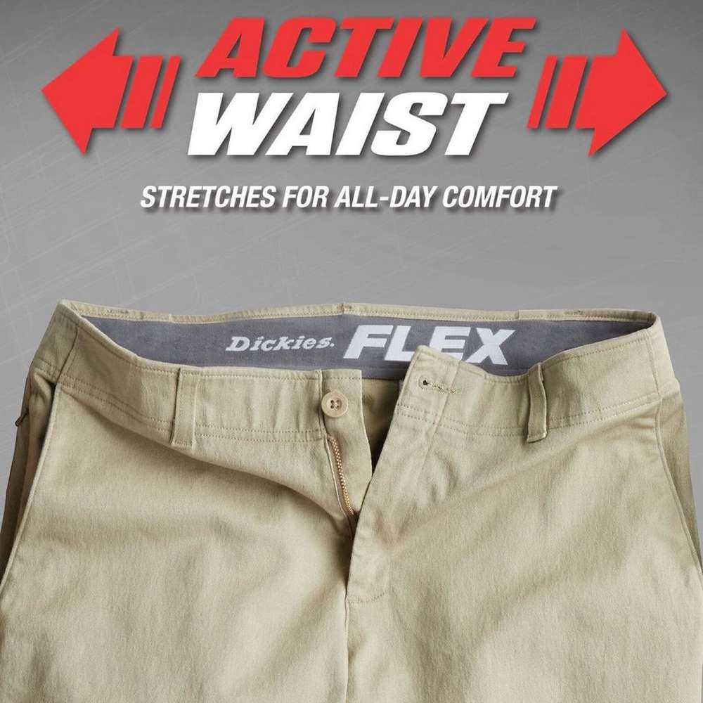 Dickies X-Series Active Waist Regular Tapered Fit Washed Chino Pants, Rinsed Black, Rinsed Black (RBK), large